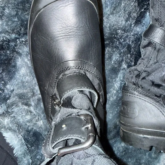 Vintage coach boots sz 8.5 monogram logo black canvas/sherpa  Y2K - NWOT - Picture 13 of 15